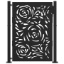 Puerta de jardín diseño llama acero negro 105x130 cm