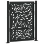 Puerta de jardín diseño llama acero negro 105x130 cm