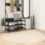 Alfombra de pelo corto suave lavable HUARTE beige Ø 160 cm