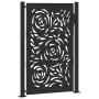 Puerta de jardín diseño llama acero negro 105x155 cm