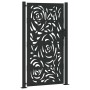 Puerta de jardín diseño llama acero negro 105x180 cm