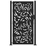 Puerta de jardín diseño llama acero negro 105x180 cm
