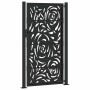 Puerta de jardín diseño llama acero negro 105x180 cm