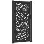 Puerta de jardín diseño llama acero negro 105x205 cm