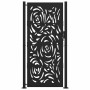 Puerta de jardín diseño llama acero negro 105x205 cm