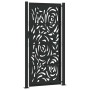 Puerta de jardín diseño llama acero negro 105x205 cm