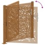 Puerta de jardín diseño llama acero desgastado 105x105 cm