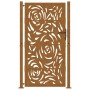 Puerta de jardín diseño llama acero desgastado 105x180 cm
