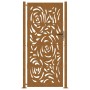 Puerta de jardín diseño llama acero desgastado 105x205 cm