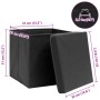 Cajas de almacenaje con tapas 10 uds tela negro 32x32x32 cm