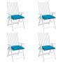 Cojines de silla de jardín 4 uds tela Oxford azul 40x40x7 cm de vidaXL, Cojines para sillas y sofás - Ref: Foro24-314873, Pre...