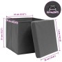 Cajas de almacenaje con tapas 4 uds tela gris 32x32x32 cm