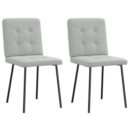 Sillas de comedor 2 unidades terciopelo gris claro en Sillas de comedor | Comprar online en Foro24