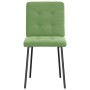 Sillas de comedor 2 unidades terciopelo verde claro