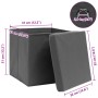 Cajas de almacenaje con tapas 10 uds tela gris 32x32x32 cm