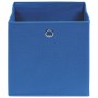 Cajas de almacenaje 4 uds tela azul 32x32x32 cm