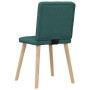 Sillas de comedor 2 unidades tela verde oscuro