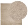 Alfombra de pelo corto suave lavable HUARTE arena 240x240 cm