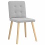 Sillas de comedor 2 uds tela gris nube