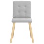 Sillas de comedor 2 uds tela gris nube
