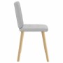 Sillas de comedor 2 uds tela gris nube