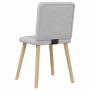 Sillas de comedor 2 uds tela gris nube