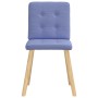 Sillas de comedor 2 uds tela azul jeans