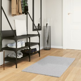 Alfombra de pelo corto suave lavable HUARTE gris 60x110 cm