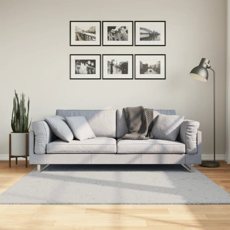 Alfombra de pelo corto suave lavable HUARTE gris 160x160 cm
