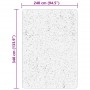 Alfombra de pelo corto suave lavable HUARTE gris 240x340 cm