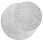 Alfombra de pelo corto suave lavable HUARTE gris Ø 100 cm