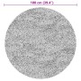 Alfombra de pelo corto suave lavable HUARTE gris Ø 100 cm