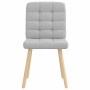 Sillas de comedor 2 uds tela gris nube