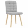 Sillas de comedor 2 uds tela gris nube