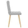 Sillas de comedor 2 uds tela gris nube