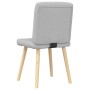 Sillas de comedor 2 uds tela gris nube