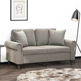 Decorative cushions 2 units light gray velvet 40x40 cm by vidaXL, Cushions - Ref: Foro24-349485, Price: 15,27 €, Discount: %