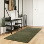 Alfombra pelo corto suave lavable HUARTE verde bosque 80x200 cm