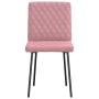 Sillas de comedor 2 unidades terciopelo rosa