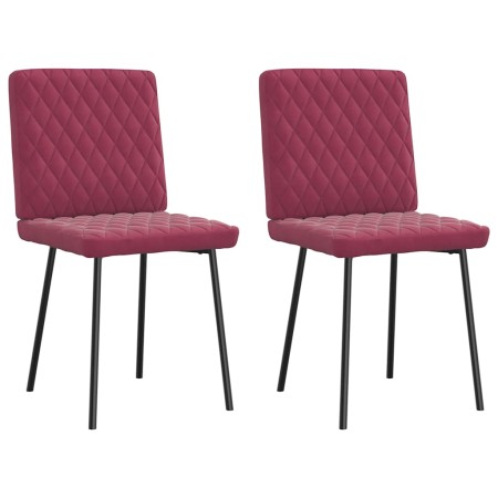 Sillas de comedor 2 unidades terciopelo rojo tinto en Sillas de comedor | Comprar online en Foro24