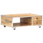 Solid raw mango wood coffee table 89x59x33 cm by vidaXL, Coffee table - Ref: Foro24-323408, Price: 118,35 €, Discount: %
