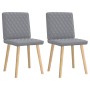 Sillas de comedor giratorias 2 unidades tela gris claro