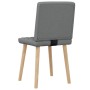 Sillas de comedor 2 unidades tela gris oscuro