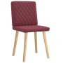 Sillas de comedor 2 unidades tela rojo tinto