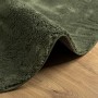 Alfombra pelo corto suave lavable HUARTE verde bosque Ø 200 cm
