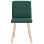 Sillas de comedor 2 unidades tela verde oscuro