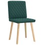 Sillas de comedor 2 unidades tela verde oscuro