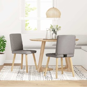 Sillas de comedor 2 unidades tela gris taupé Sillas de comedor 2 unidades tela gris taupé