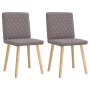 Sillas de comedor 2 unidades tela gris taupé