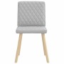 Sillas de comedor 2 uds tela gris nube